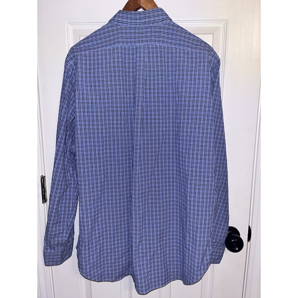 Ralph Lauren Button Down Shirt Mens Size XL Blue Plaid Classic Fit Long Sleeve - Picture 3 of 8